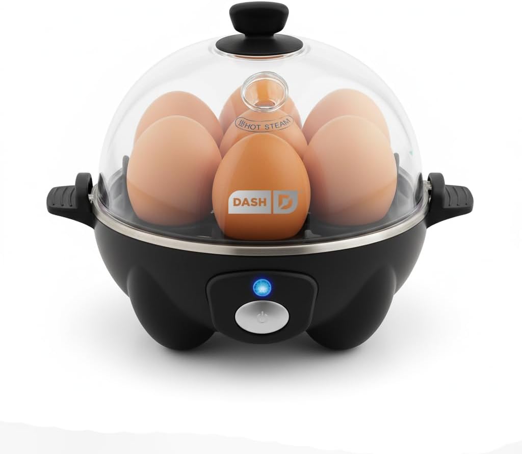 Dash Rapid Egg Cooker for Hard-Boiled & Poached Eggs - Holds 7 Eggs
