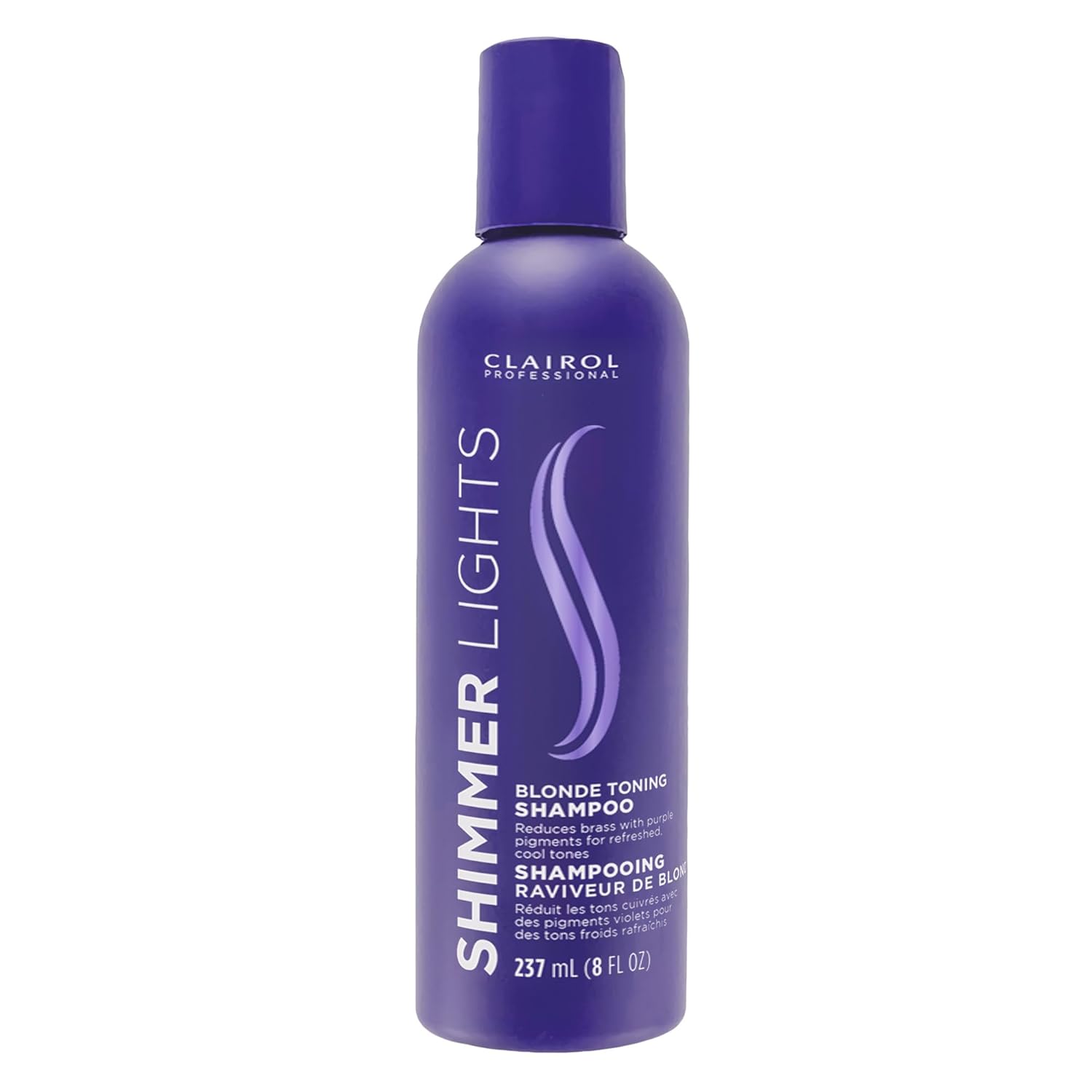 Clairol Professional Shimmer Lights Purple Shampoo for Blonde & Silver Hair - Neutralizes Yellow Tones, Brightens Highlights