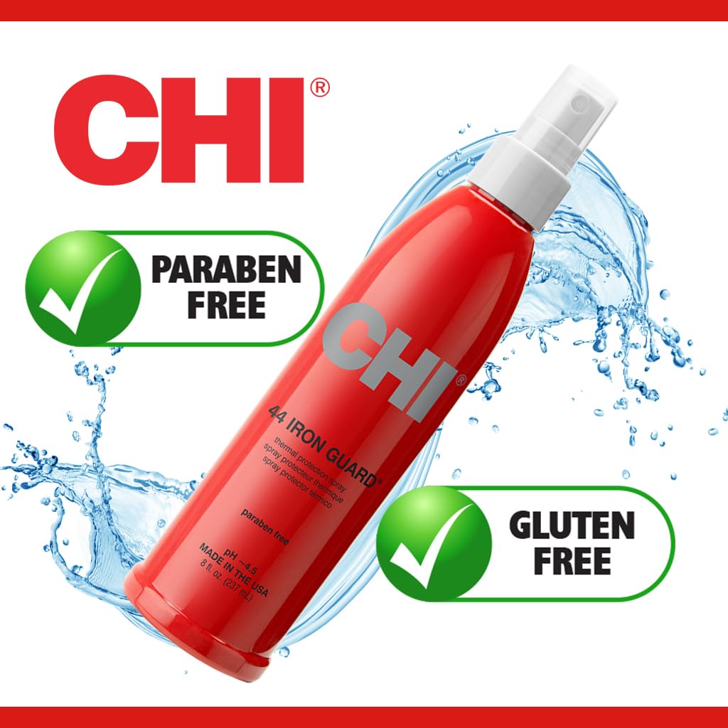 CHI Iron Guard Heat Protection Spray - Shields Hair from Up to 450°F Styling Tools, Lightweight & Non-Greasy for Smoother Strands