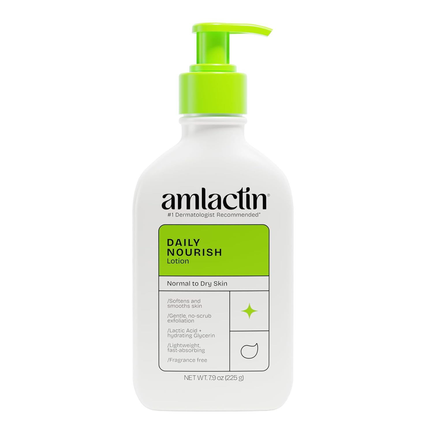 AmLactin Daily Nourish Lotion - 12% Lactic Acid Moisturizer for Dry Skin