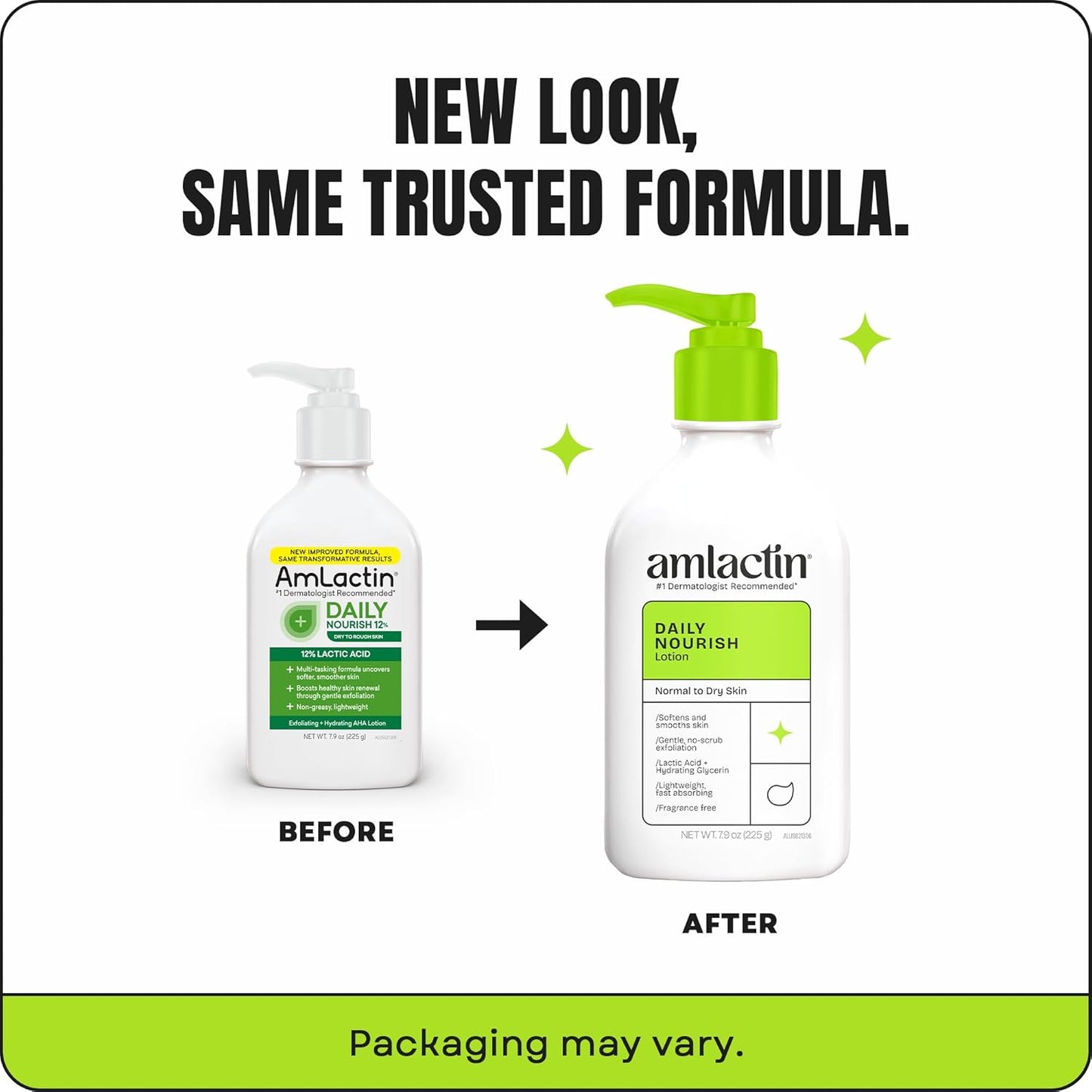 AmLactin Daily Nourish Lotion - 12% Lactic Acid Moisturizer for Dry Skin