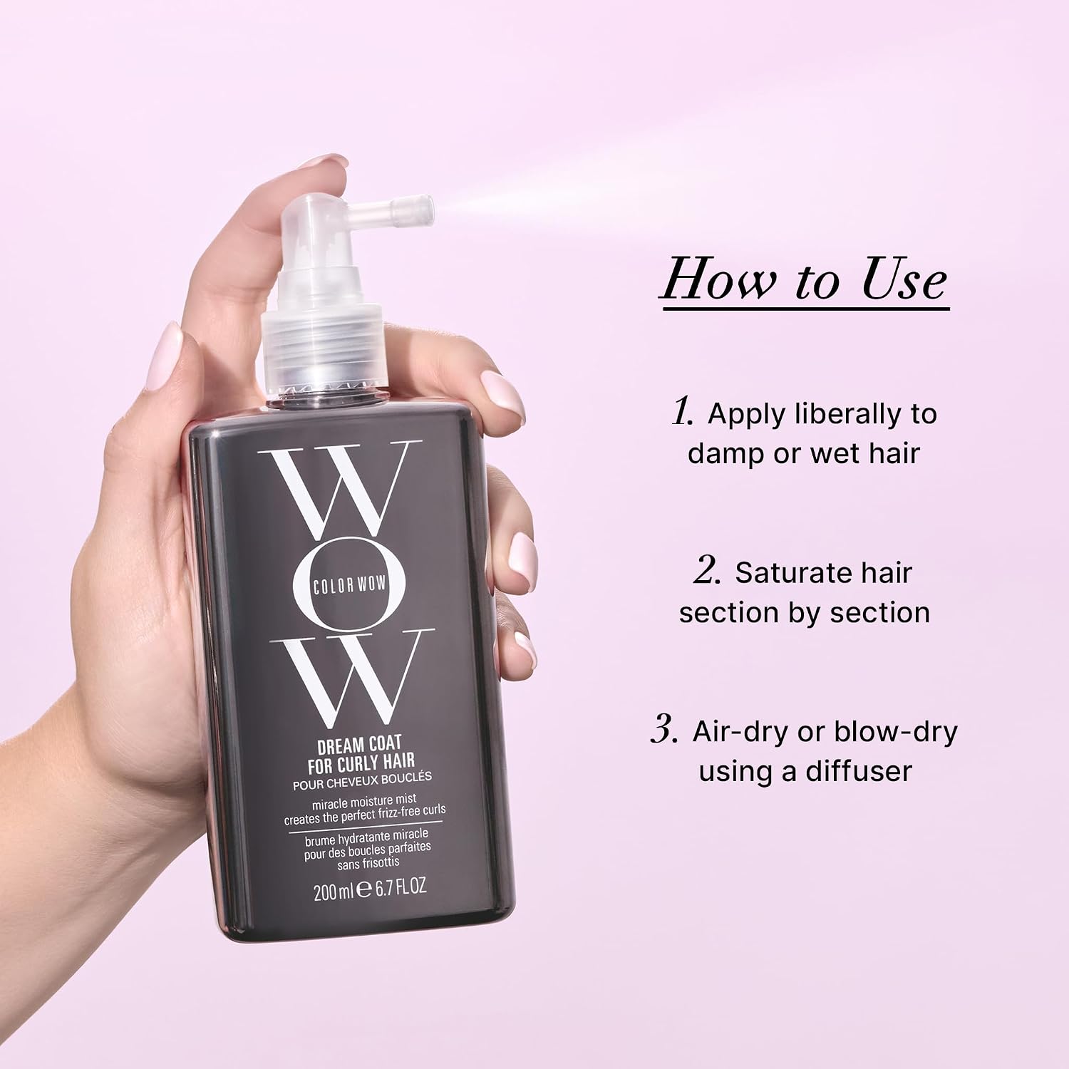 COLOR WOW Dream Coat for Curly Hair - Frizz-Free Curls with Moisture Boost, 200ml