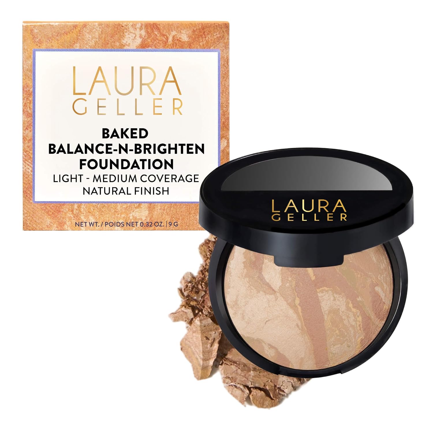 Laura Geller New York Baked Balance-n-Brighten Color Correcting Powder Foundation Light