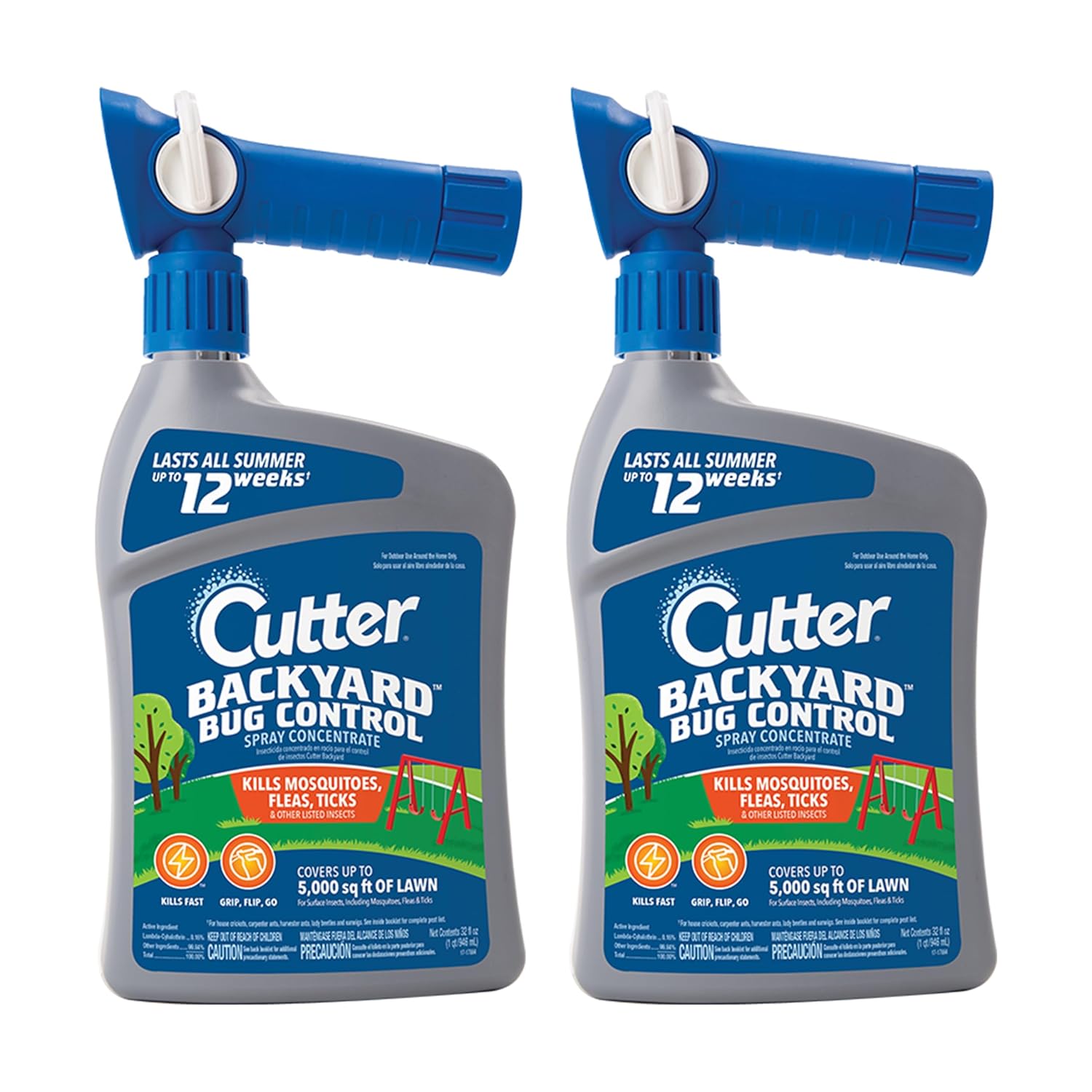 Cutter Backyard Bug Control Spray Concentrate (2 Pack): Kills Mosquitoes & Fleas Fast